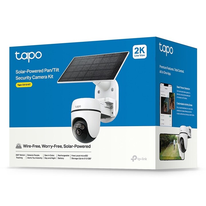 TP-Link Tapo C610 KIT Câmera de Segurança IP Externa com Lâmpada, 2304 x 1296 Pixels, para Teto/Parede/Poste