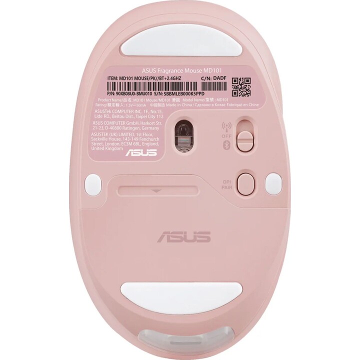 ASUS Ratón MD101 BT+2.4GHZ ROSA