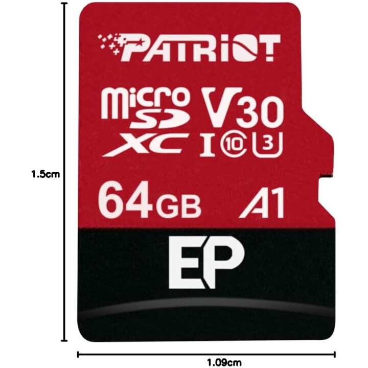 Patriot Memory Série EP microSDXC 64 Go V30 A1