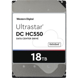 Disco duro empresarial Western Digital Ultrastar DC HC550 de 18 TB SATA de 3,5" a 6 Gbps