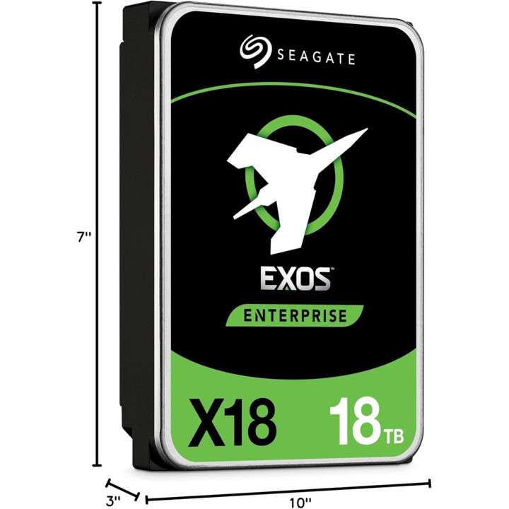Seagate Exos X18 18TB Enterprise HDD - CMR 3,5 polegadas