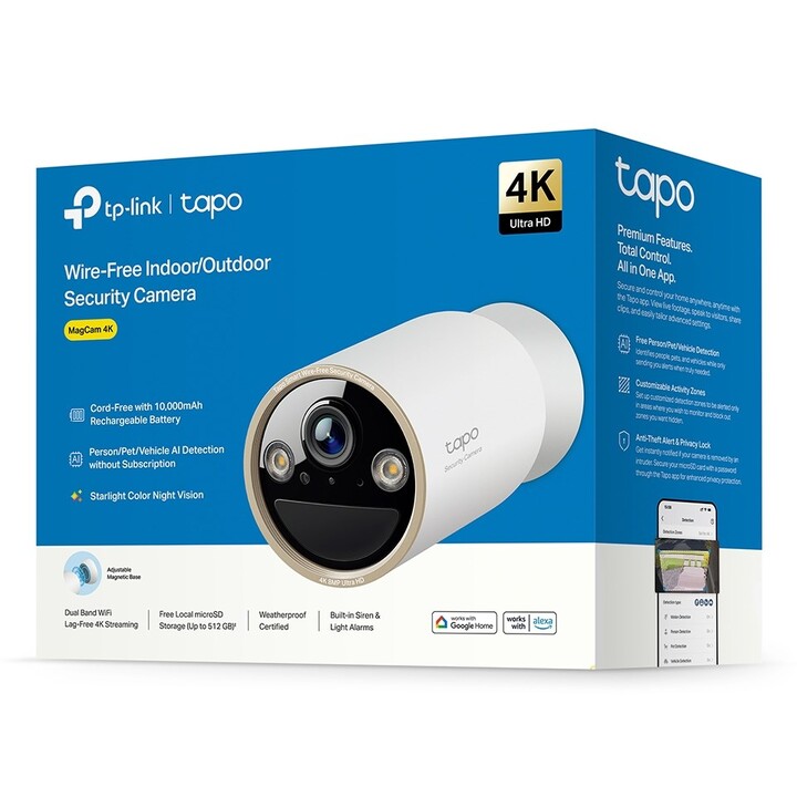TP-Link Tapo C460 Bullet (form) Outdoor IP Security Camera 3840 x 2160 Pixels Ceiling/Wall