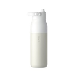 LARQ PureVis 2 Borraccia per uso quotidiano, fitness, escursionismo, sport, 1000 ml, acciaio inossidabile, beige, bianco