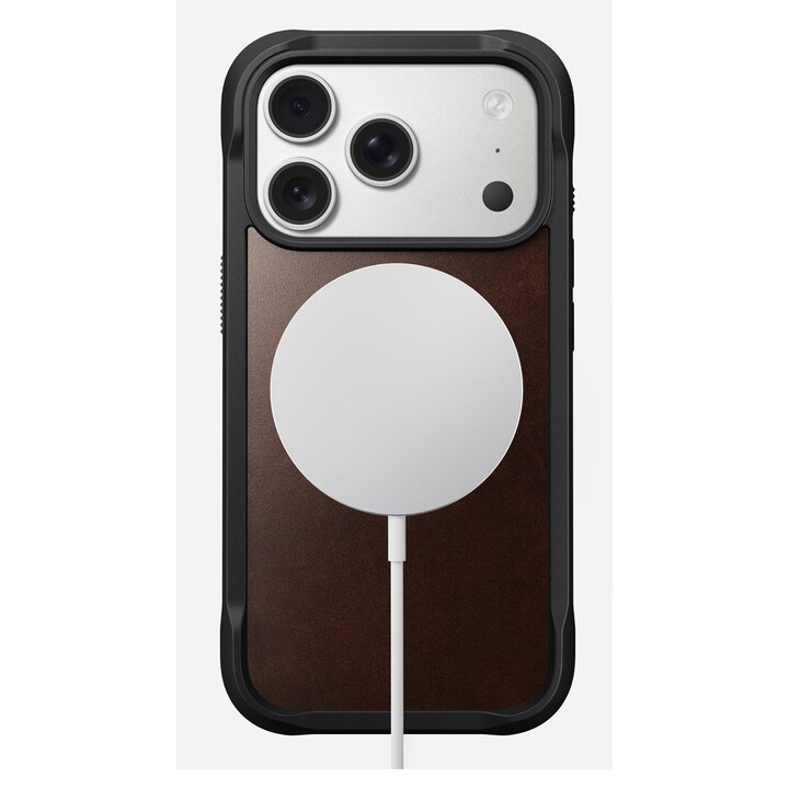 Capa de couro resistente Nomad para celular de 16 cm (6,3"), marrom