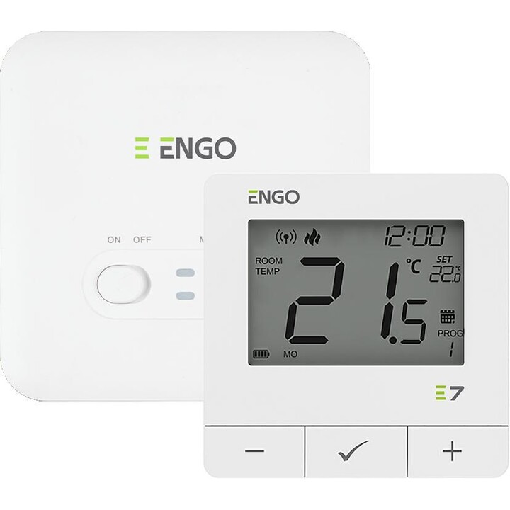 Termostato wireless ENGO Controls E7-RFW, bianco