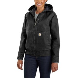Veste isolante Carhartt Washed Duck Active pour femme, noire, taille S
