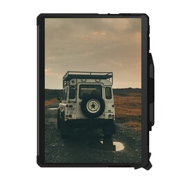 Capa para tablet Urban Armor Gear 324014114040 de 33 cm (13"), modelo tipo folio, preta e transparente.
