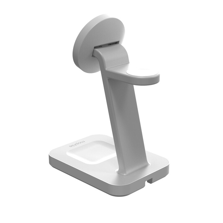 mophie Snap+ Supporto di ricarica wireless 3 in 1 per cuffie, smartphone, smartwatch, bianco Caricabatterie wireless USB