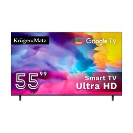 Kruger&Matz 55" UHD Google TV 5.0 DVB-T2/T/C H.265 HEVC TV