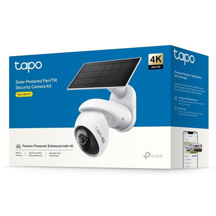 TP-Link Tapo C660 KIT Balle (forme) Caméra de sécurité IP Extérieure 3840 x 2160 pixels Plafond/mur