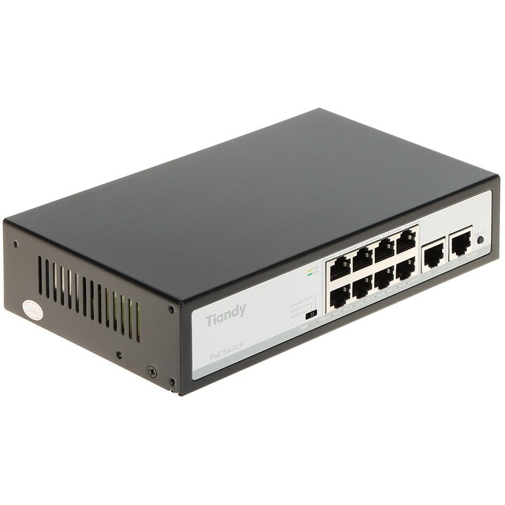 SWITCH POE TC-P3S010 SPEC:F/0820/AT/90 8-PORTOWY TIANDY