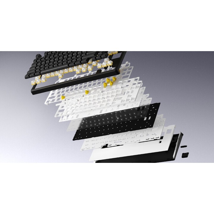 HATOR Skyfall Wireless 100 Gaming Keyboard USB + RF Wireless + Bluetooth QWERTY US English Black, White