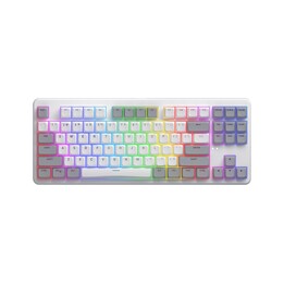 Teclado sem fio universal HATOR Rockfall 3 TKL USB + RF + Bluetooth QWERTY em inglês, branco