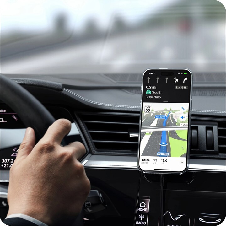Satechi ST-Q2CCM cargador de dispositivo móvil Smartphone Negro, Gris Encendedor de cigarrillos Cargador inalámbrico Carga rápid
