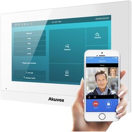 Monitor de vídeo porteiro Akuvox AKV-C313W-W