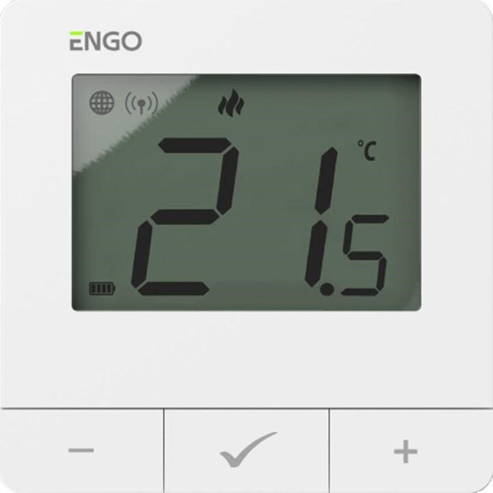 Thermostat, battery, white, ZigBee/868MHz, surface