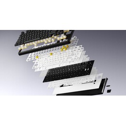 HATOR Skyfall Wireless 80 Tastatur Gaming USB + RF Wireless + Bluetooth QWERTY US Englisch Schwarz, Weiß