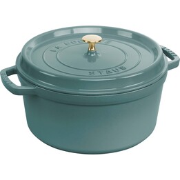 STAUB LA COCOTTE Cast Iron Round Pot 2.2 l, Eucalyptus