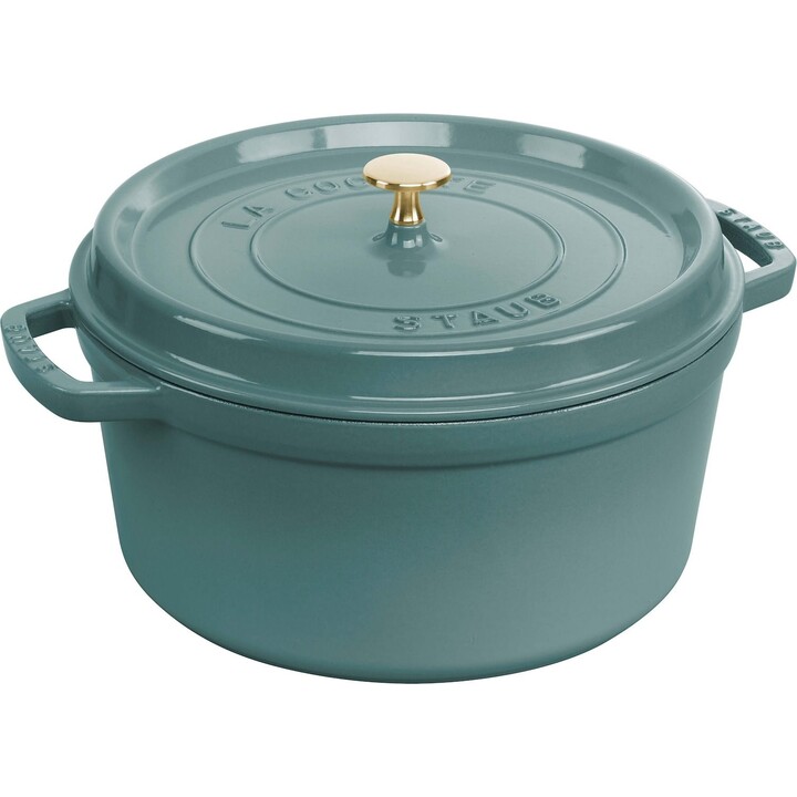 STAUB LA COCOTTE Cast Iron Round Pot 2.2 l, Eucalyptus