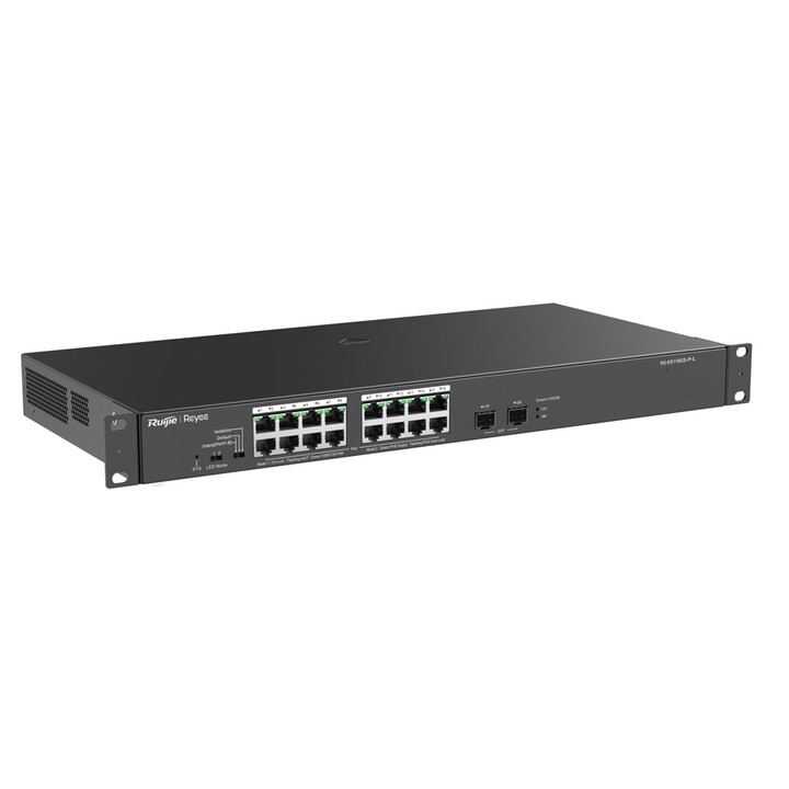 Switch Gigabit Ethernet L2 non gestito Ruijie Networks RG-ES118GS-PL (10/100/1000) con alimentazione tramite Ethernet (PoE), col