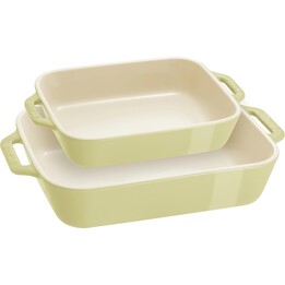 STAUB COOKING Ensemble de 2 plats rectangulaires, vert clair