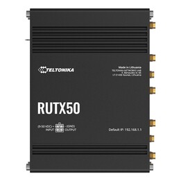 Roteador sem fio Teltonika RUTX50 Dual Band (2,4 GHz / 5 GHz) 5G Gigabit Ethernet, preto