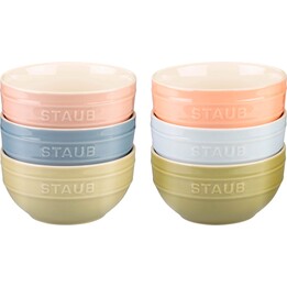 Set of 6 STAUB SERVING bowls, 12 cm, multicolor