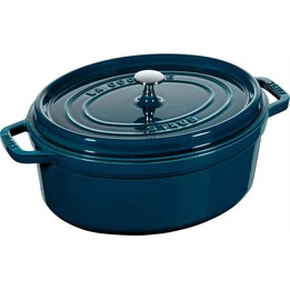 STAUB LA COCOTTE Oval Cast Iron Pot 6.7 Liters, La Mer