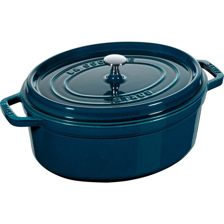 Panela oval de ferro fundido STAUB LA COCOTTE 6,7 litros, La Mer