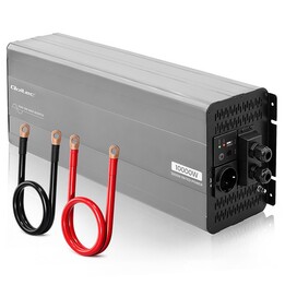 Convertitore di tensione a onda sinusoidale pura Qoltec | Da 24V a 230V | 5000/10000W | LCD | USB | Compatibile con batterie LiF