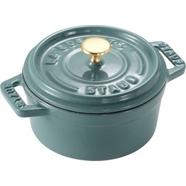 STAUB MINI COCOTTE Mini olla redonda de hierro fundido de 250 ml, eucalipto