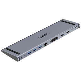 Estación de acoplamiento Unitek USB-C con DisplayLink 4K | 4K a 30 Hz | 5 Gbps | PD 100 W