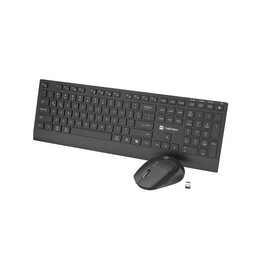 Conjunto de teclado y ratón inalámbricos 2 en 1 NATEC STINGRAY 2 con rueda de ajuste inclinable.
