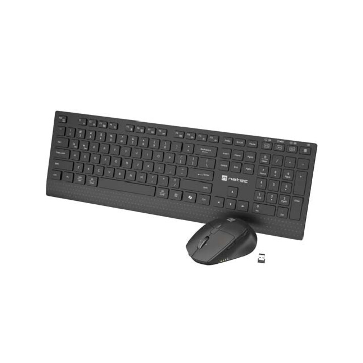 NATEC STINGRAY 2 2-in-1 Wireless Keyboard and Mouse Set with Tilt Adjustment Wheel
