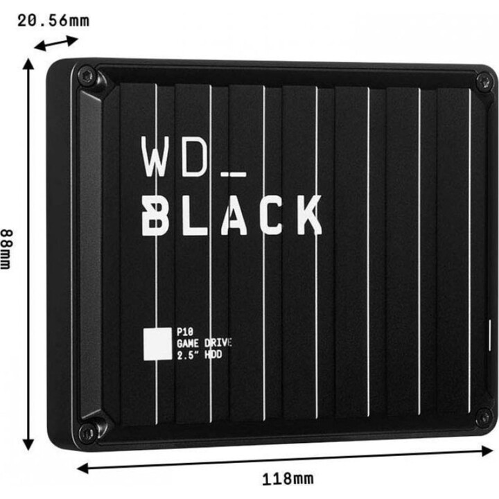 WD Black P10 Game Drive 2.5" 4TB USB 3.2 Hard Drive