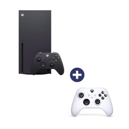 Microsoft Xbox Series X 1TB nera + controller wireless Xbox bianco