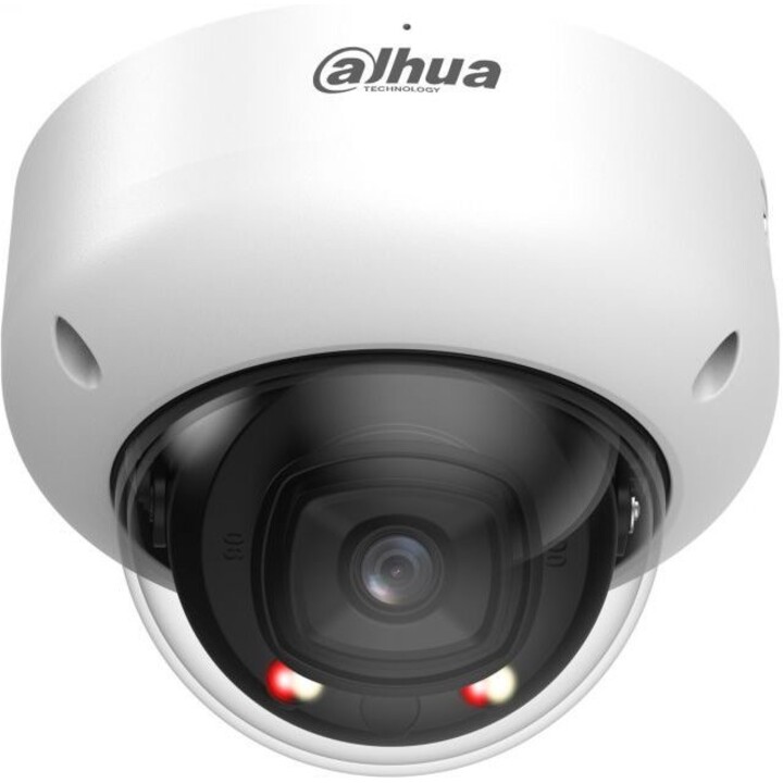 Dahua IPC-HDBW5459R-ASE-IL-0280B Caméra dôme réseau à focale fixe, 4MP, LED chaudes et IR WizMind