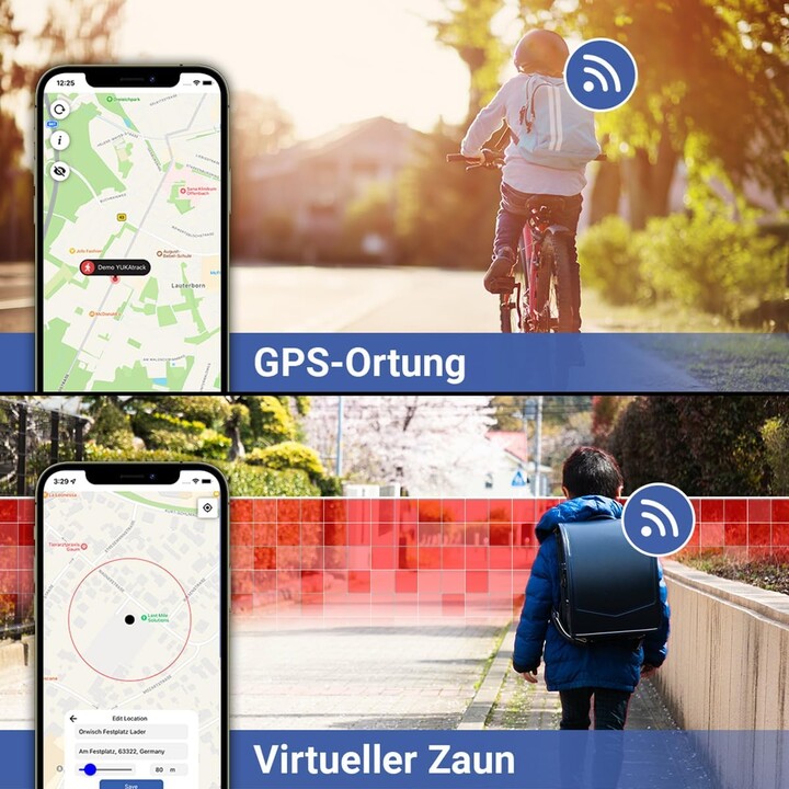 YUKAtrack Pocket GPS Tracker with Battery – SOS Function – For People, Seniors, Children, and Animals - No subscription