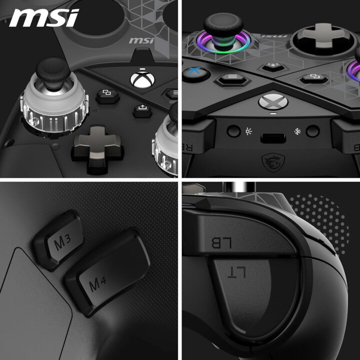 MSI FORCE PRO W - Wireless and Wired Gaming Controller, Compatible with Xbox Series/Xbox One/PC/Android