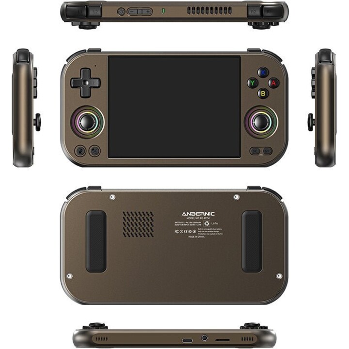 Anbernic RG477M Black Handheld Game Console 4.0-inch Screen 8GB RAM 128GB Storage Android 13