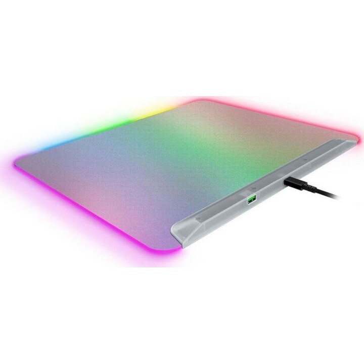 Tapis de souris Razer Firefly V2 Pro RGB blanc avec base antidérapante et USB