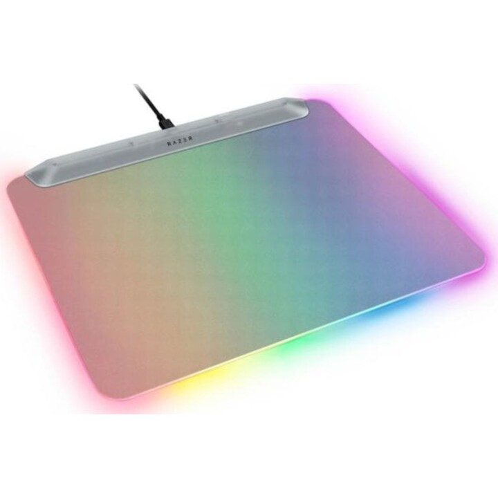 Tapis de souris Razer Firefly V2 Pro RGB blanc avec base antidérapante et USB