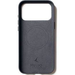 Mujjo Étui en cuir pour iPhone 17 Pro Max - Protection fine compatible avec MagSafe - Basalte