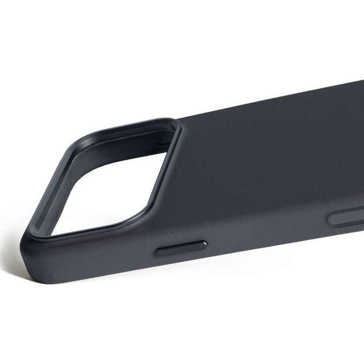 Mujjo Étui en cuir pour iPhone 17 Pro Max - Protection fine compatible avec MagSafe - Basalte