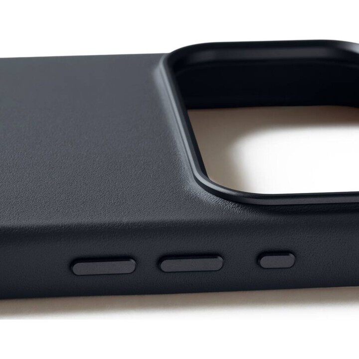 Mujjo Étui en cuir pour iPhone 17 Pro Max - Protection fine compatible avec MagSafe - Basalte