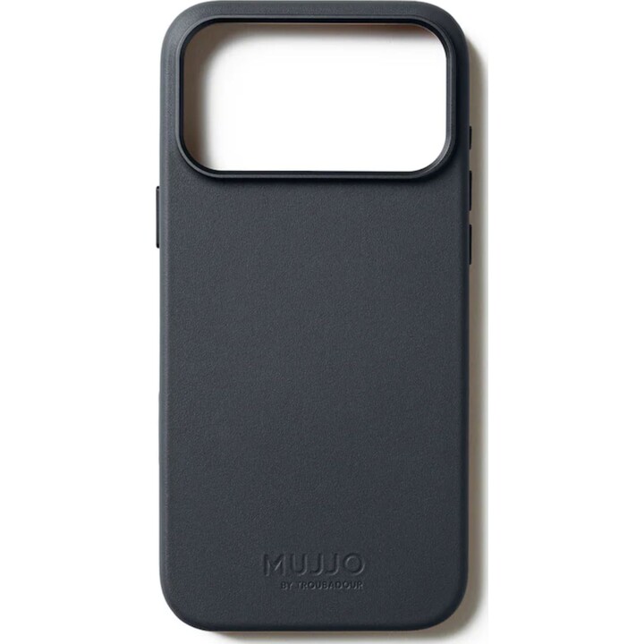 Mujjo Étui en cuir pour iPhone 17 Pro Max - Protection fine compatible avec MagSafe - Basalte