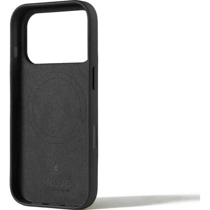 Mujjo Ledertasche für iPhone 17 Pro - Schutztasche kompatibel mit MagSafe - Schwarz