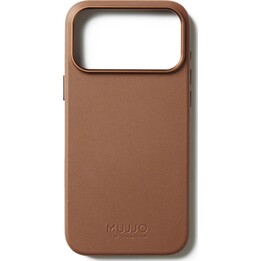 Mujjo Custodia in pelle per iPhone 17 Pro Max - Compatibile con MagSafe - Protettiva - Marrone chiaro