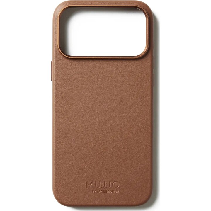 Mujjo Leather Case for iPhone 17 Pro Max – MagSafe Compatible – Protective Fit – Light Brown