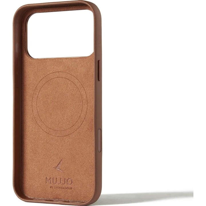 Mujjo Leather Case for iPhone 17 Pro Max – MagSafe Compatible – Protective Fit – Light Brown